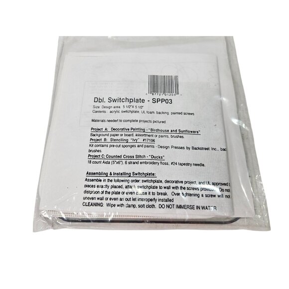 Crafter's Pride Make It Your Way Double Switchplate Cross Stitch Kit Lot of 2 - Picture 3 of 3